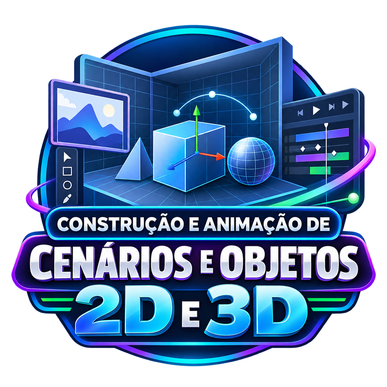 Construção e Animação de Cenários e Objetos 2D e 3D